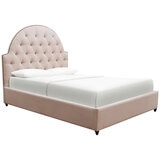 Moran Princess Queen BedHead With Encasement With Slatted Base Plush Petal