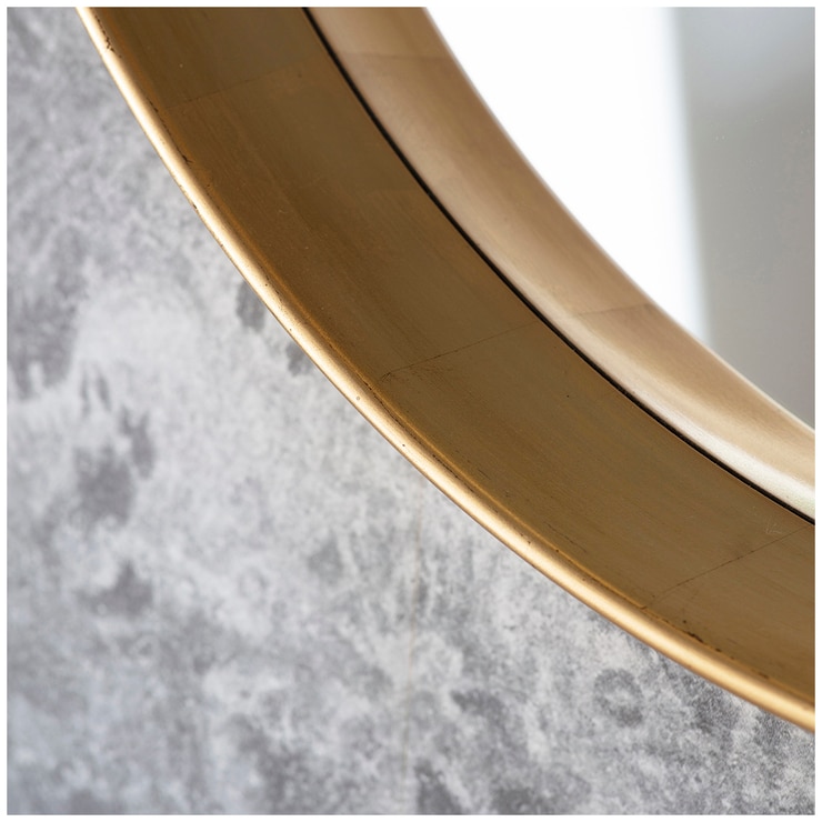 Hudson Living Harvey Round Mirror 950 x 950 mm Gold