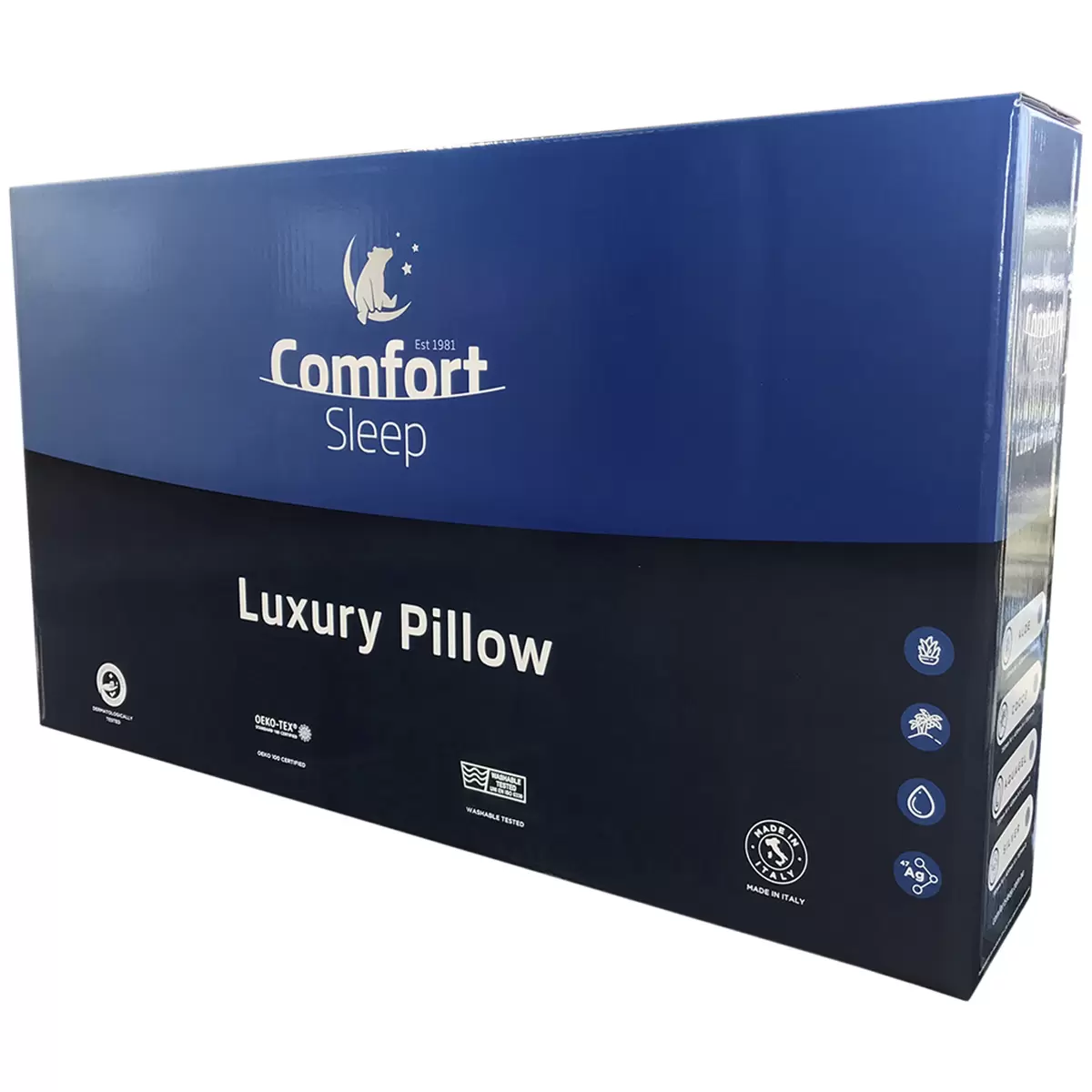 Comfort Sleep Luxury Aloe Comfort Memory Foam Firm Pillow