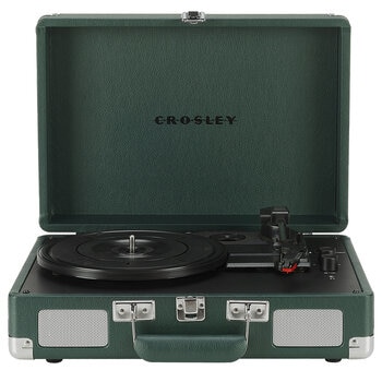 Crosley Cruiser Bluetooth Portable Turntable Dark Emerald CRIW8005F-EM4 Crosley Cruiser Bluetooth Portable Turntable Dark Emerald CRIW8005F-EM4