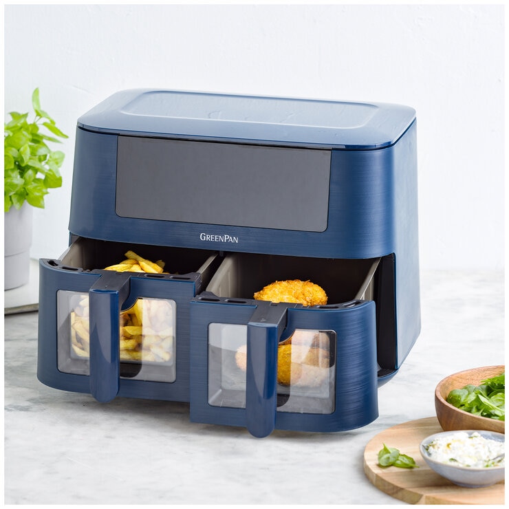 GreenPan Bistro Airfryer 2 basket CC009332-001 Oxford Blue GreenPan Bistro Airfryer 2 basket CC009332-001 Oxford Blue