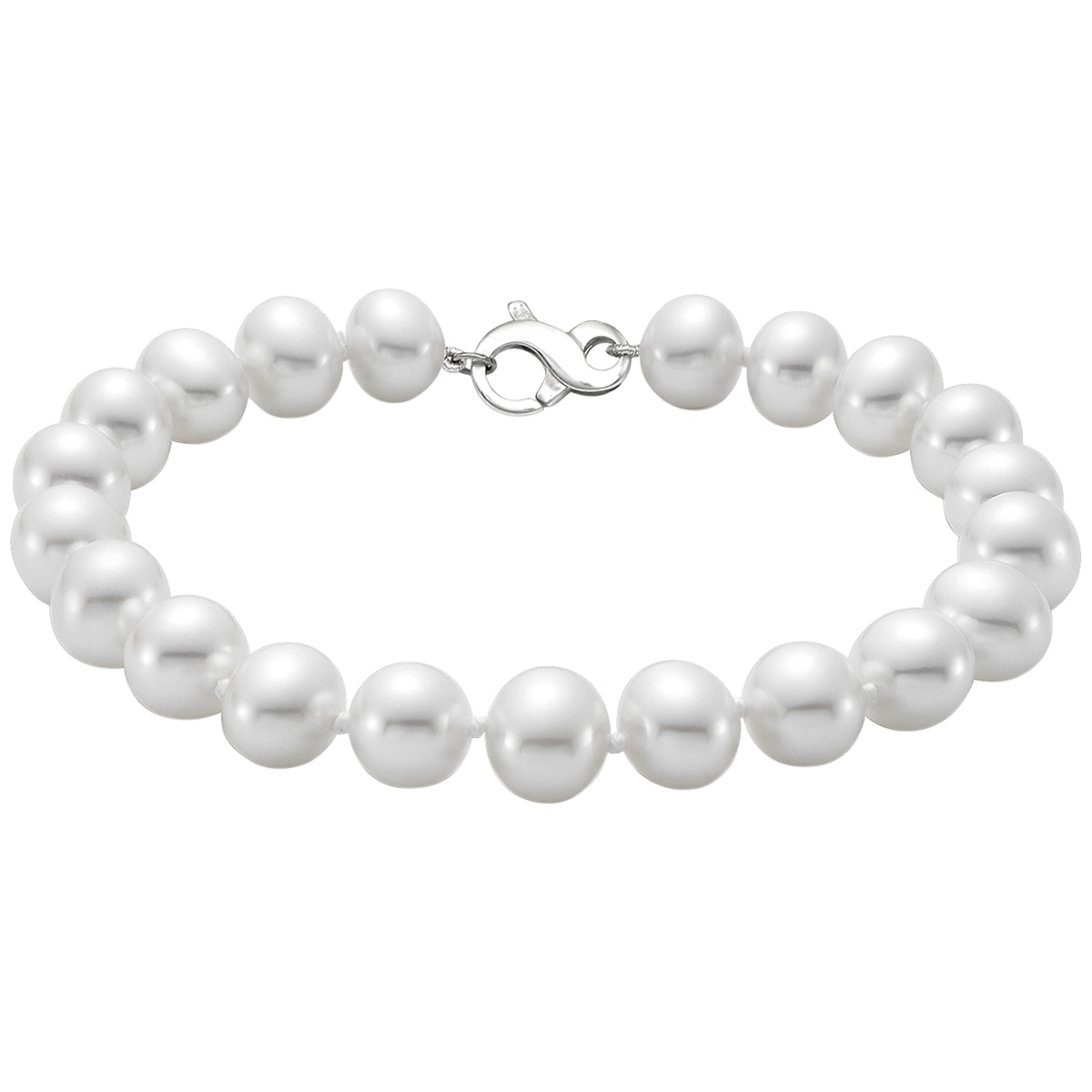 18KT White Gold White Freshwater Pearl Bracelet Costco