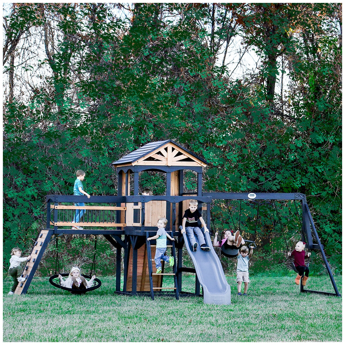 Backyard Discovery Timber Crossing Play Centre Swing Set