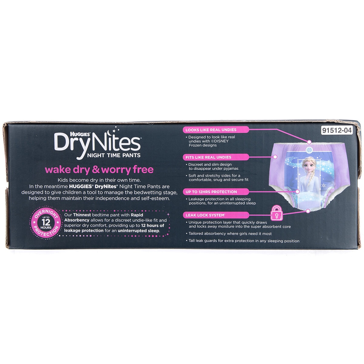 Huggies DryNites Night Time Pants 4-7 Years Girls 2 Pack