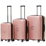 Tosca Eclipse 3 Piece Luggage Set Rose Gold