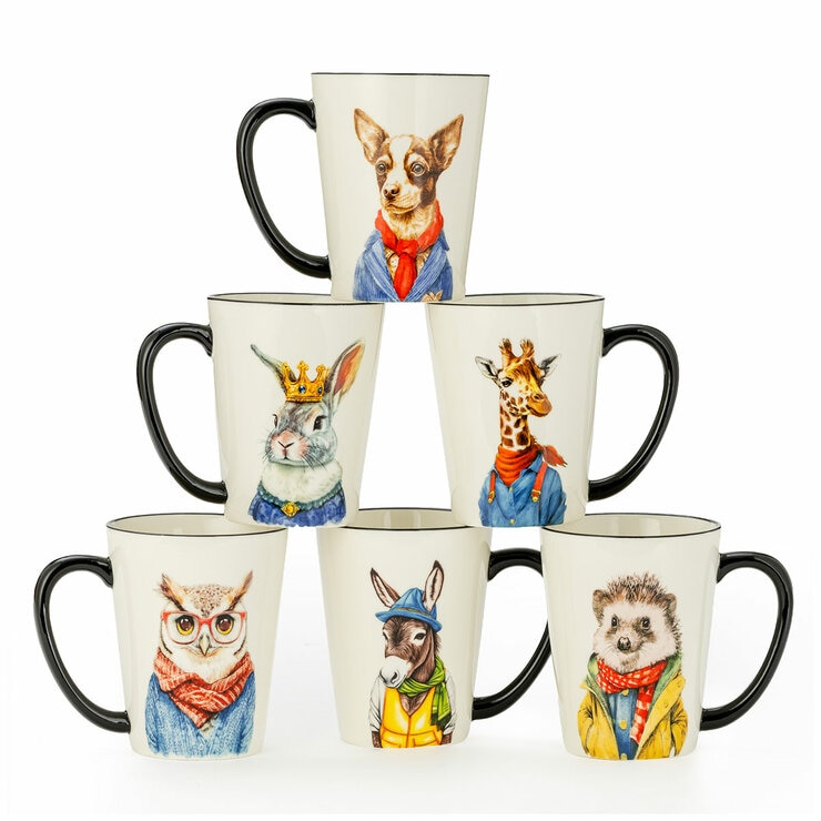 Signature Housewares Animal Mugs 503ml x 6 pack Signature Housewares Animal Mugs 503ml x 6 pack