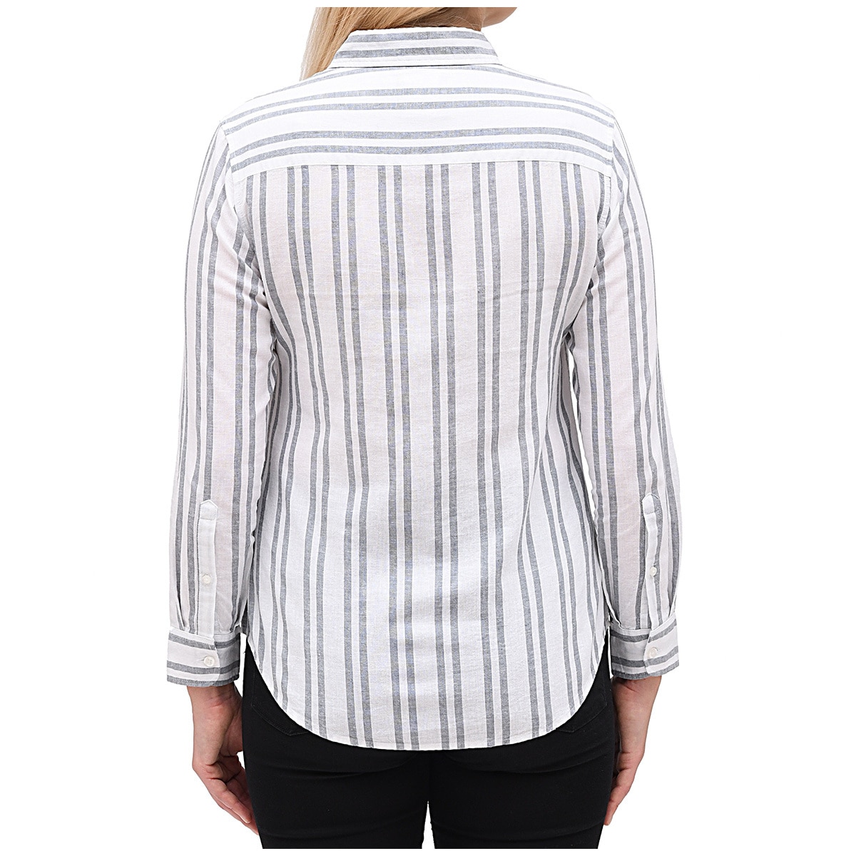 Jachs Women's Linen Shirt - White/Grey