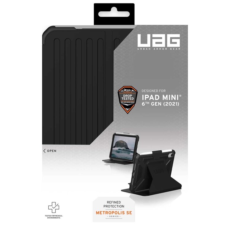 UAG Metropolis SE Apple iPad Mini 6th Gen Case Black 12328X114040