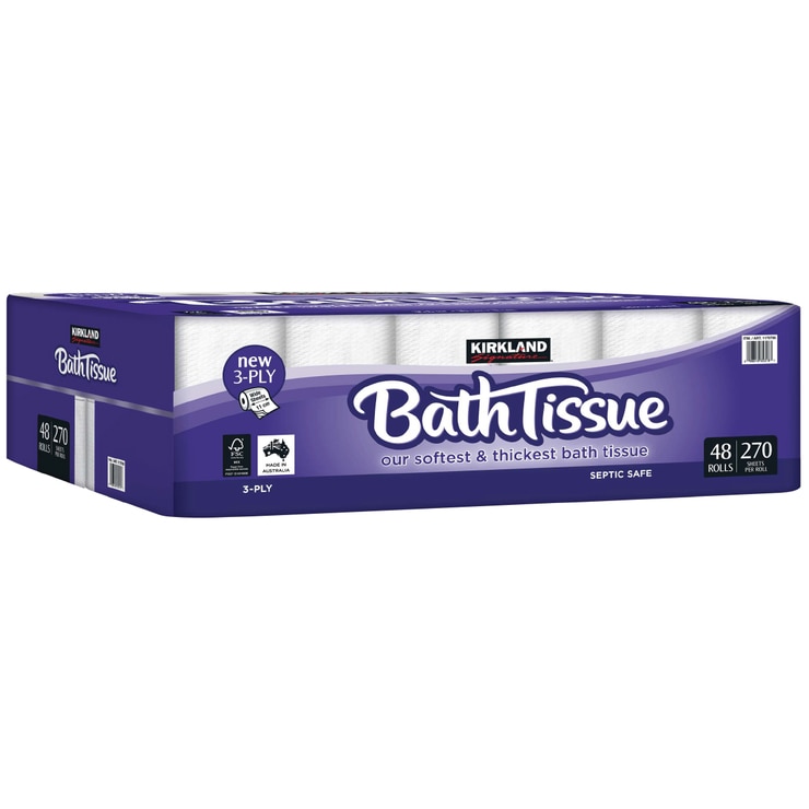 Kirkland Signature 3 Ply Bath Tissue 48 x 270 sheets Costco Australia