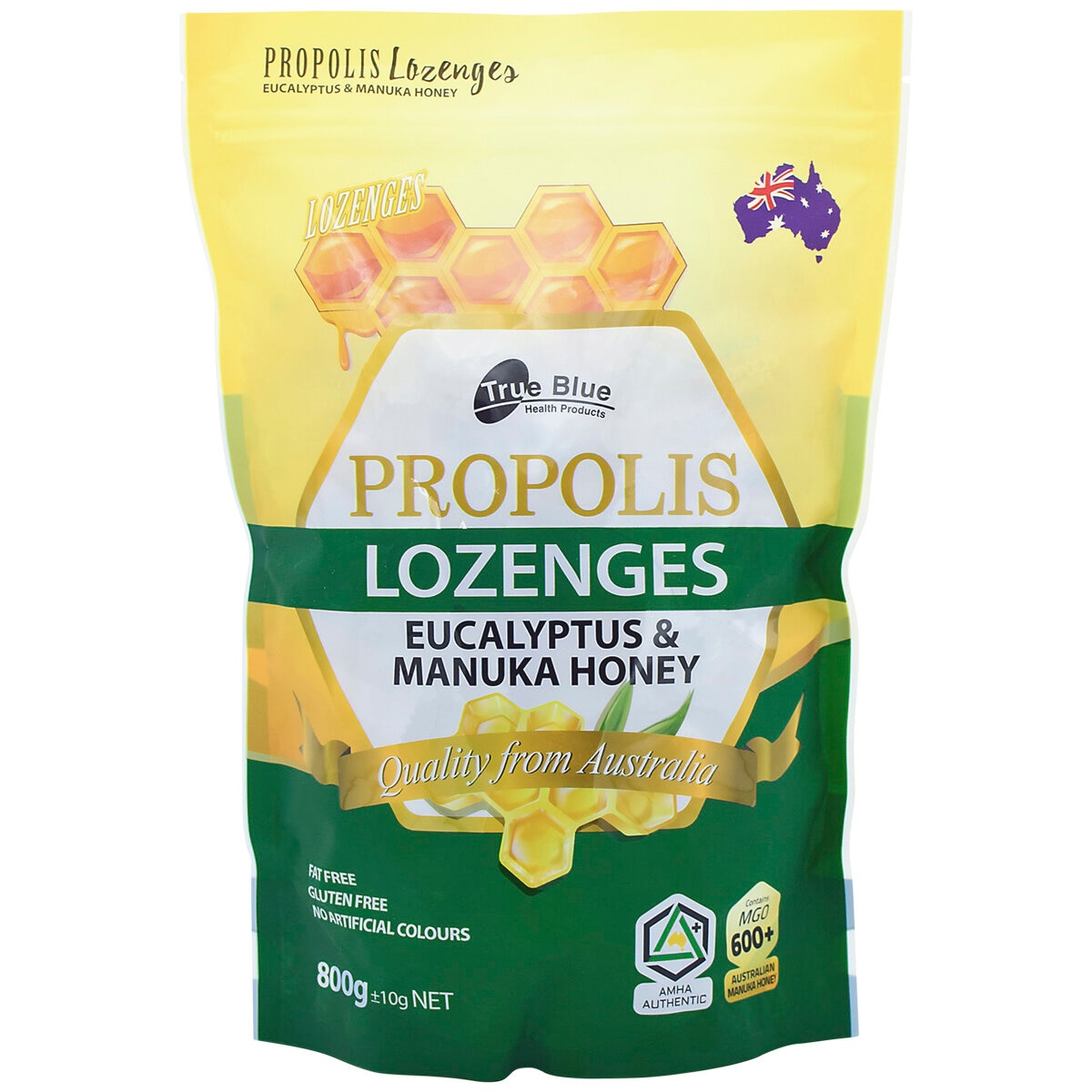 True Blue Propolis Eucalyptus & Manuka Honey Lozenges 800g