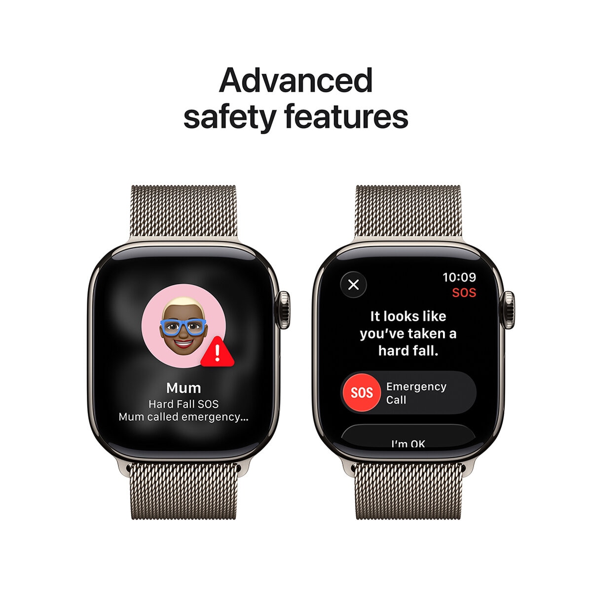 Apple Watch Series 11 GPS + Cellular 42mm Natural Titanium Case with Natural Milanese Loop