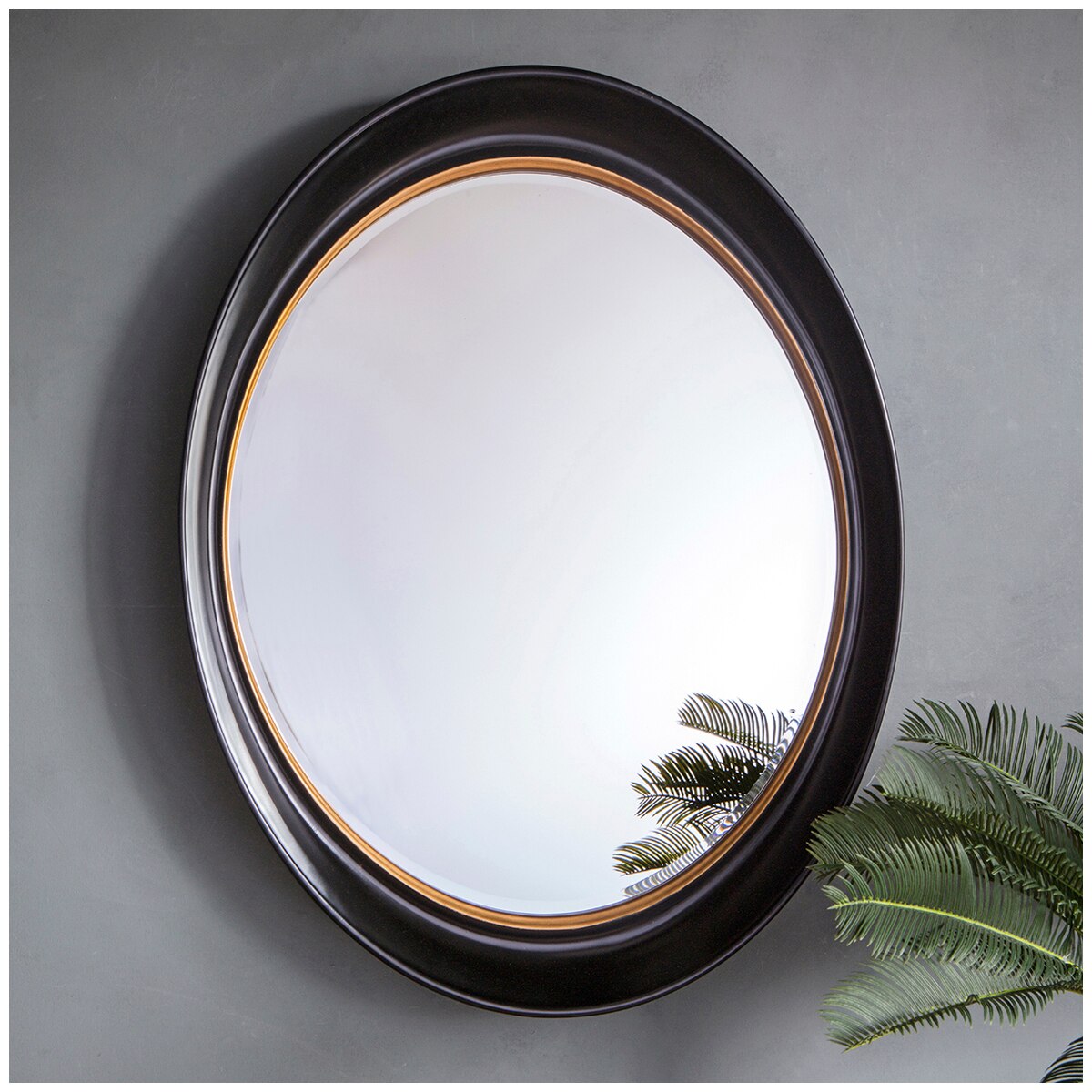 Hudson Living Fiddock Mirror Black & Gold 770 x 1000mm