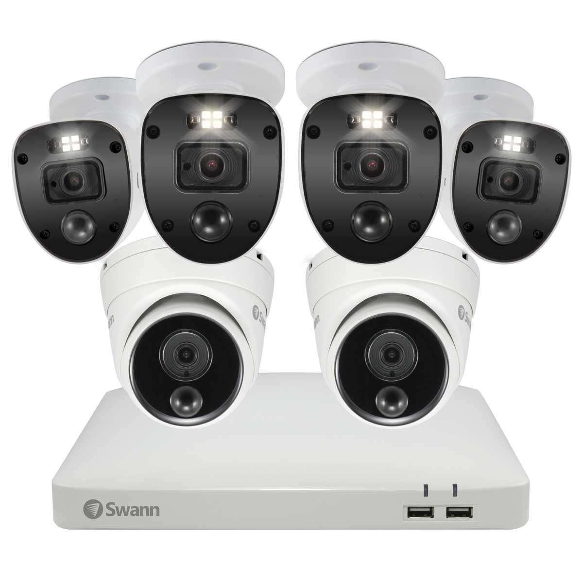 Swann 6 Camera 8 Channel 1080p Full HD DVR Security System SWDVK-84680W4SL2D