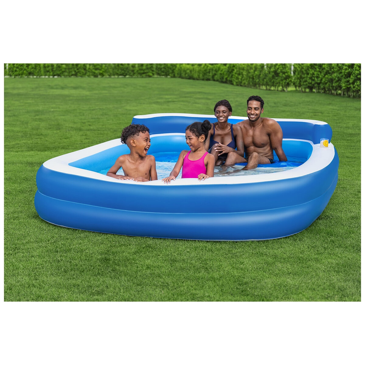 H2OGO! Inflatable Family Lounge Pool 305 x 218 x 69cm