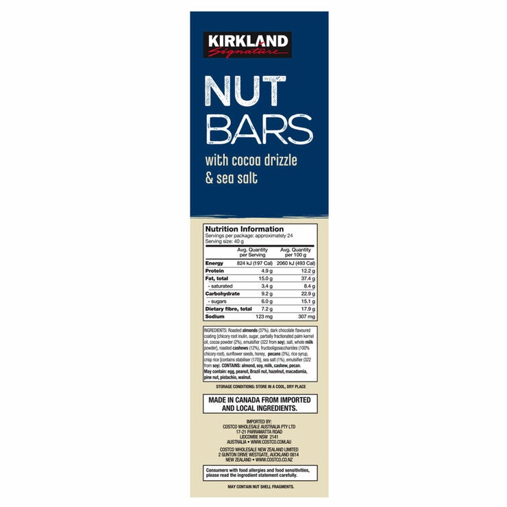Kirkland Signature Nut Bars 24 x 40g Kirkland Signature Nut Bars 24 x 40g