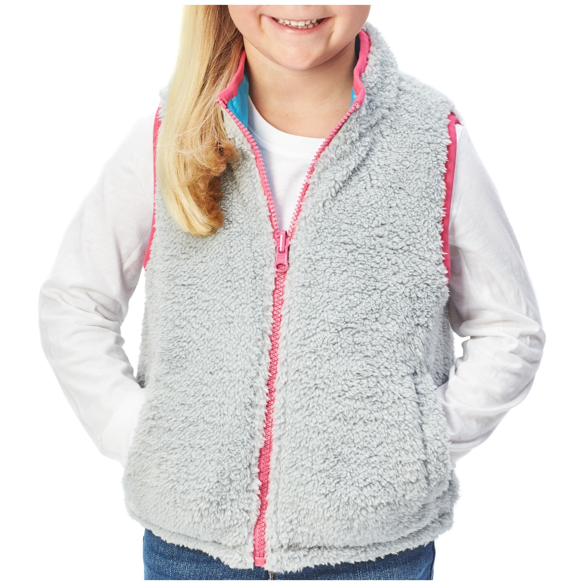 Andy and Evan Vest - Aqua + Light Grey