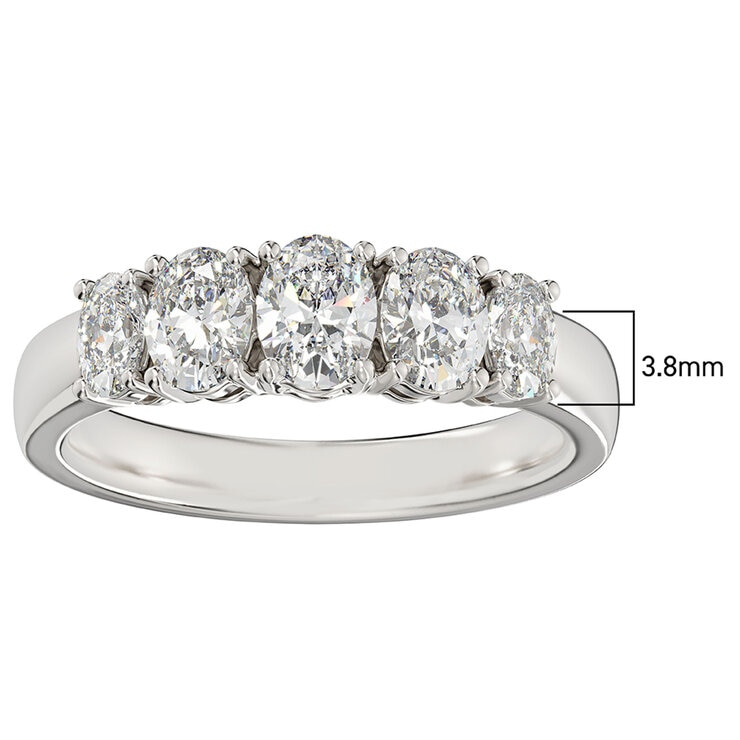 14KT White Gold 1.45ctw Oval Diamond Ring