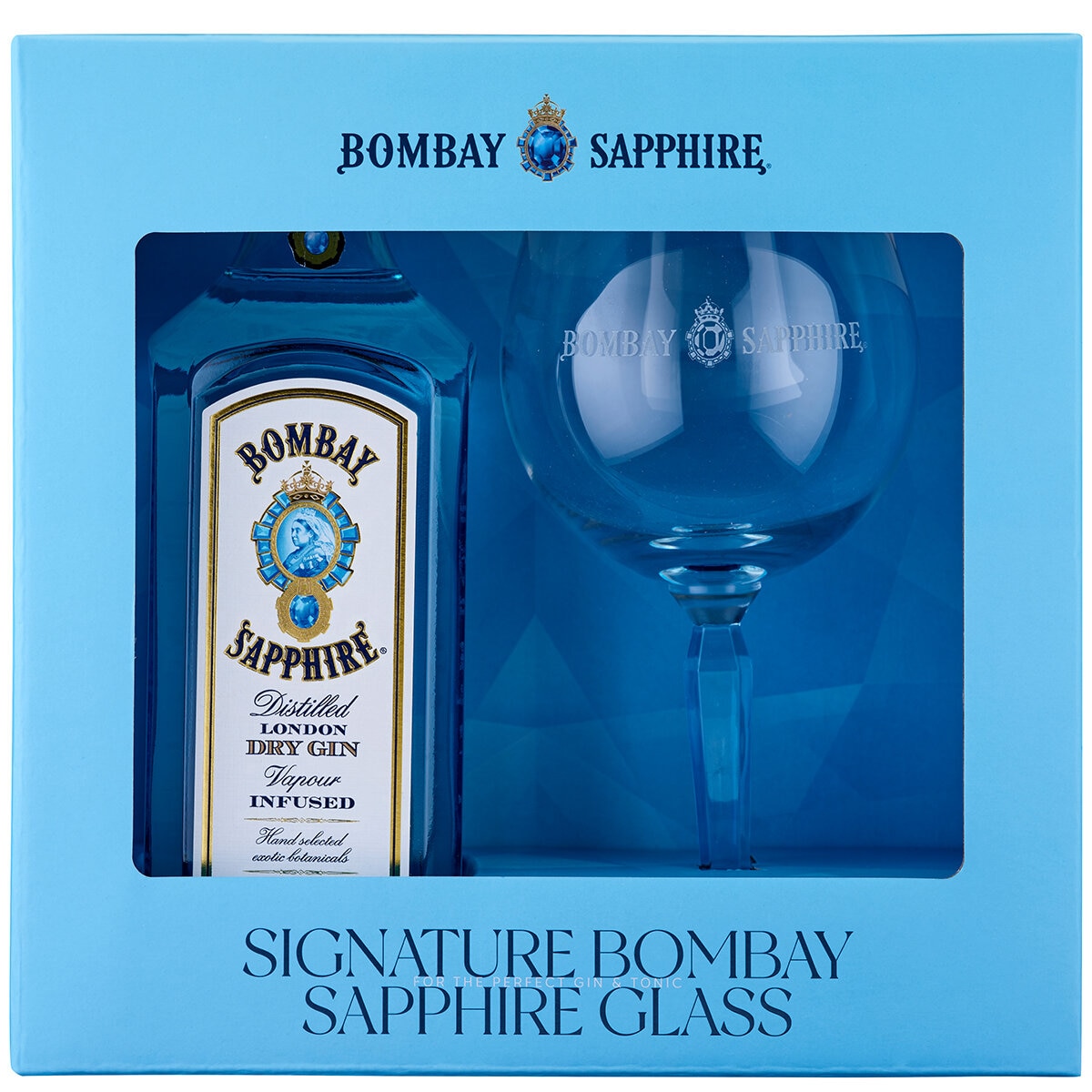 Bombay Sapphire London Dry Gin Goblet Gift Pack 700ml