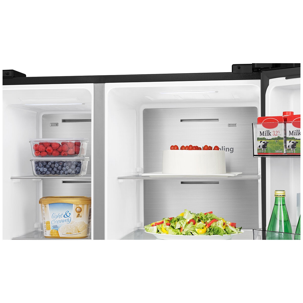 Hisense 632L Side By Side Refrigerator Black HRSBS632BW