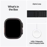 Apple Watch Ultra 3 GPS + Cellular 49mm Black Titanium Case with Black Alpine Loop - Large