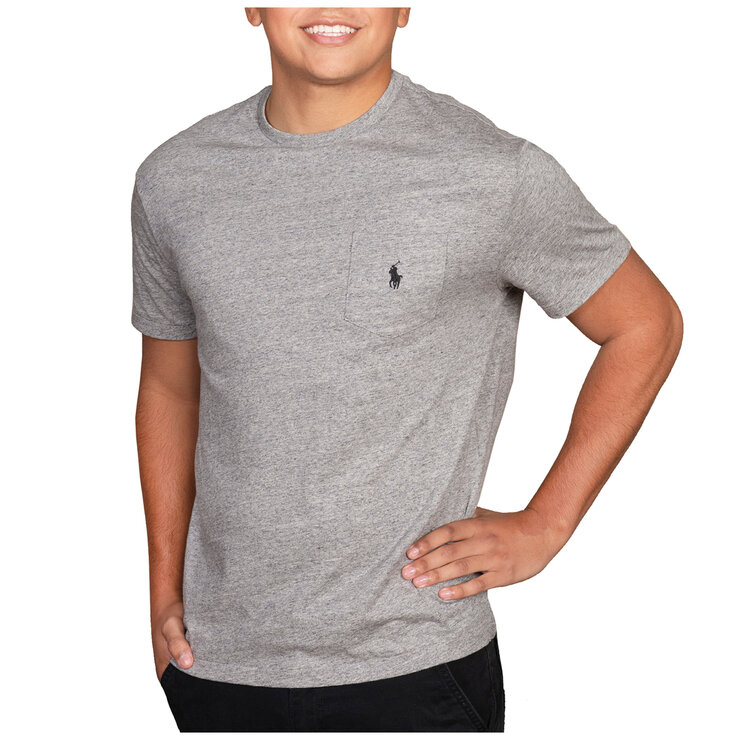 Polo Ralph Lauren Men's Crew Pocket Tee Heather Grey