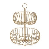 over and back Golden Fruit Basket 2-Tier over and back Golden Fruit Basket 2-Tier