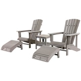 5-pc Faux Wood Adirondack Set