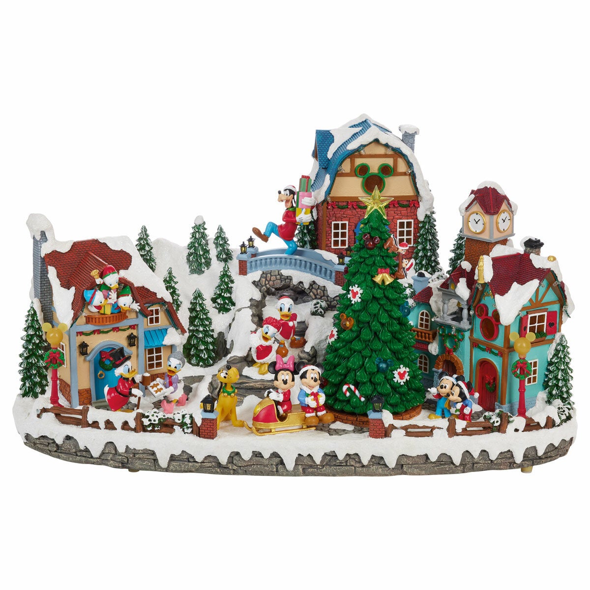Disney Animated Holiday Village with Music 29.3cm Display Piece