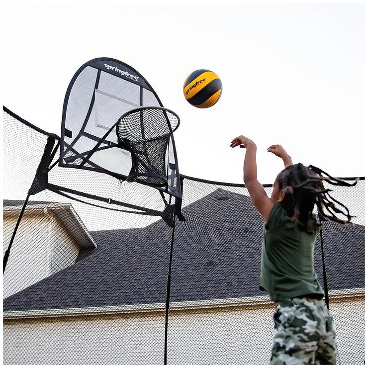 Springfree All Black 3M Medium Round Trampoline Bundle