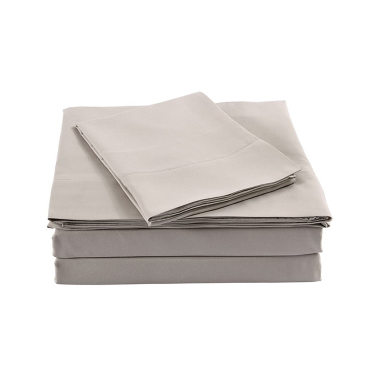 Bdirect Royal Comfort Blended Bamboo Quilt Cover Sets -Warm Grey-Double