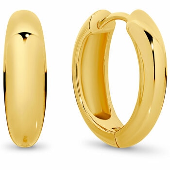 18KT Yellow Gold Classic Hoop Earrings