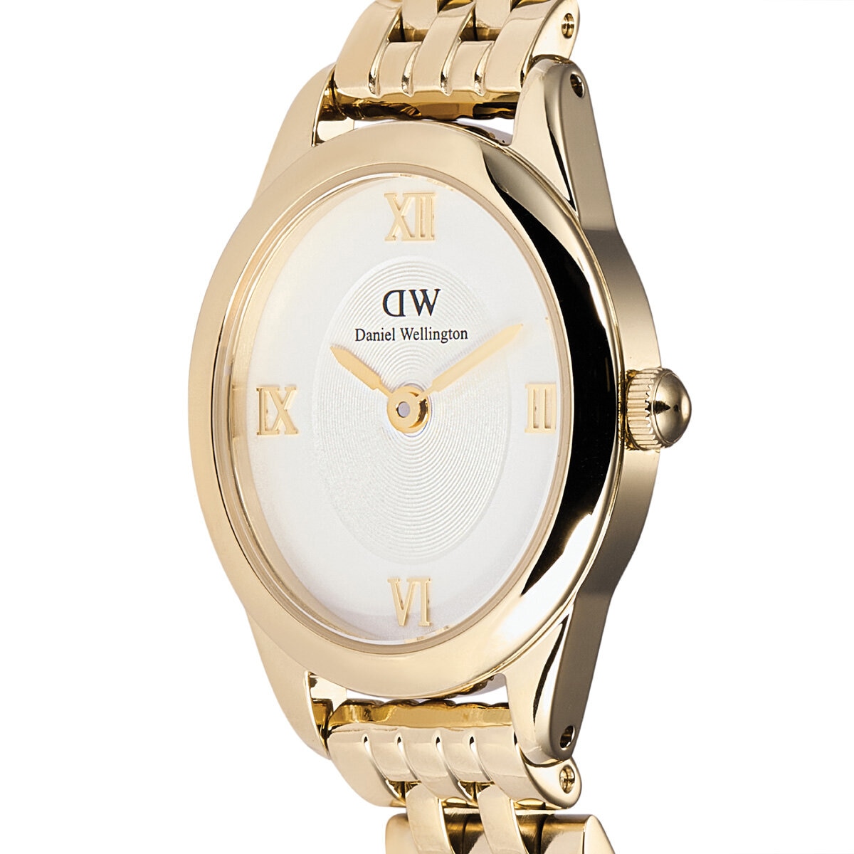 Daniel Wellington Ophelia Mini White Dial Gold Beans Link Strap Women's Watch DW00100803