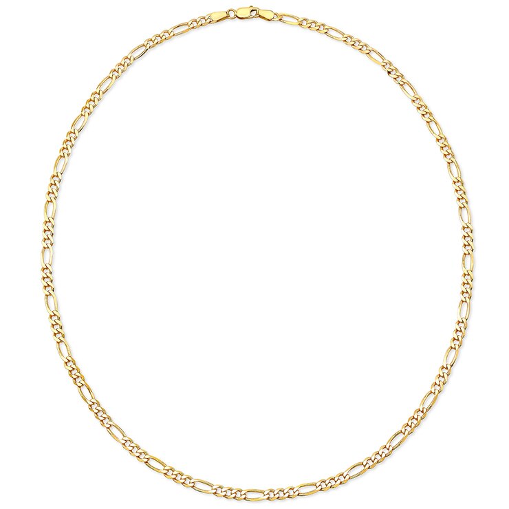 18KT Yellow Gold Figaro Chain Necklace Costco Australia
