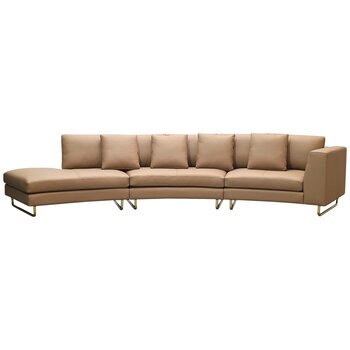 Moran Arcadia Extended Leather Chaise Sofa