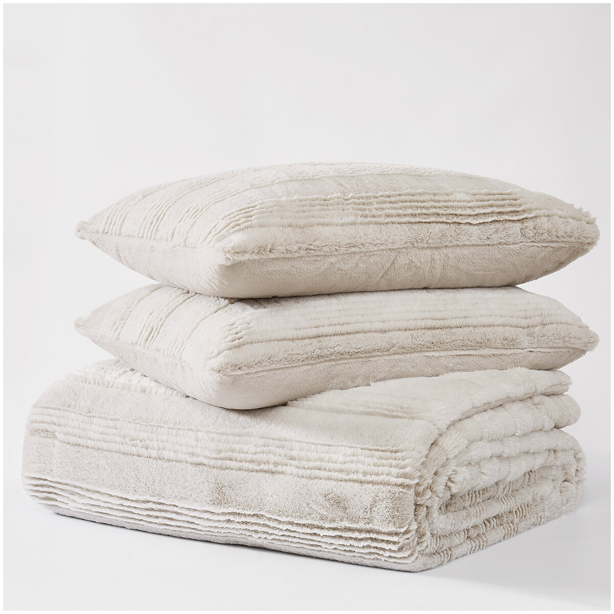 Frye Carved Comforter Set 3 Piece King Biscuit