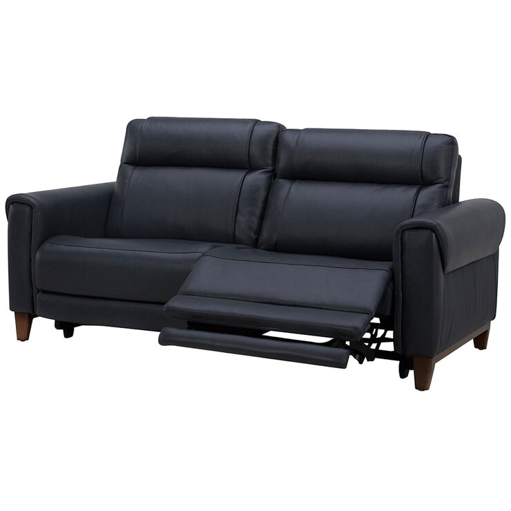 Aiden & Ivy Leather Power Reclining Sofa With Power Headrests
