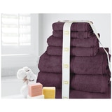 Kingtex Ramesses 100% Cotton Bath Towel Sets 7 piece - Aubergene