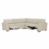 Thomasville 3 Piece Fabric Sectional with 2 Power Footrests