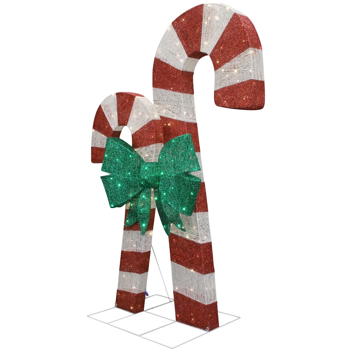 82 Inch LED selectable twinkle Glitter String candy Canes with 220 Lights