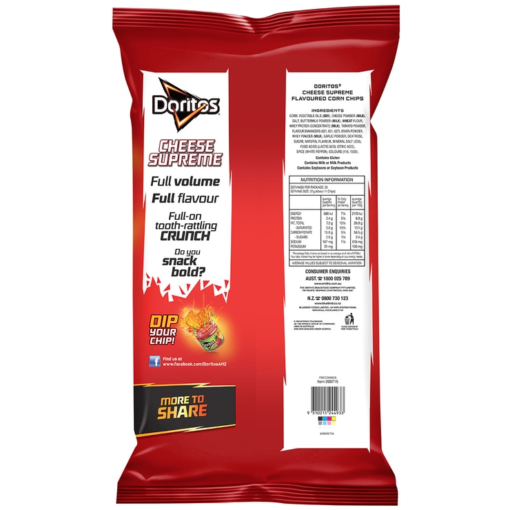 Doritos Cheese Supreme 3 x 700g Costco Australia