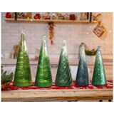 LED Glass Trees Green