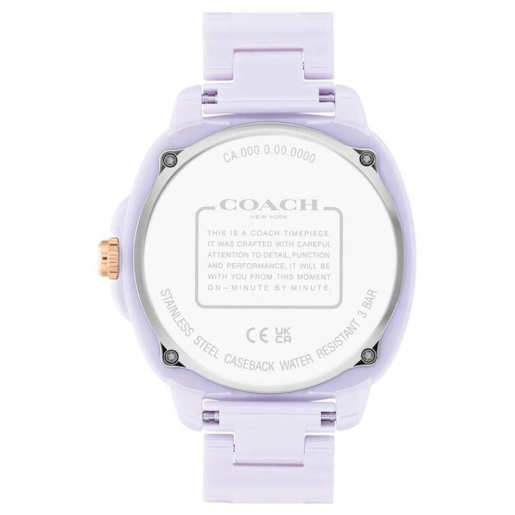 Coach Kitt Lavendar Ceramic Women's Watch 14504481