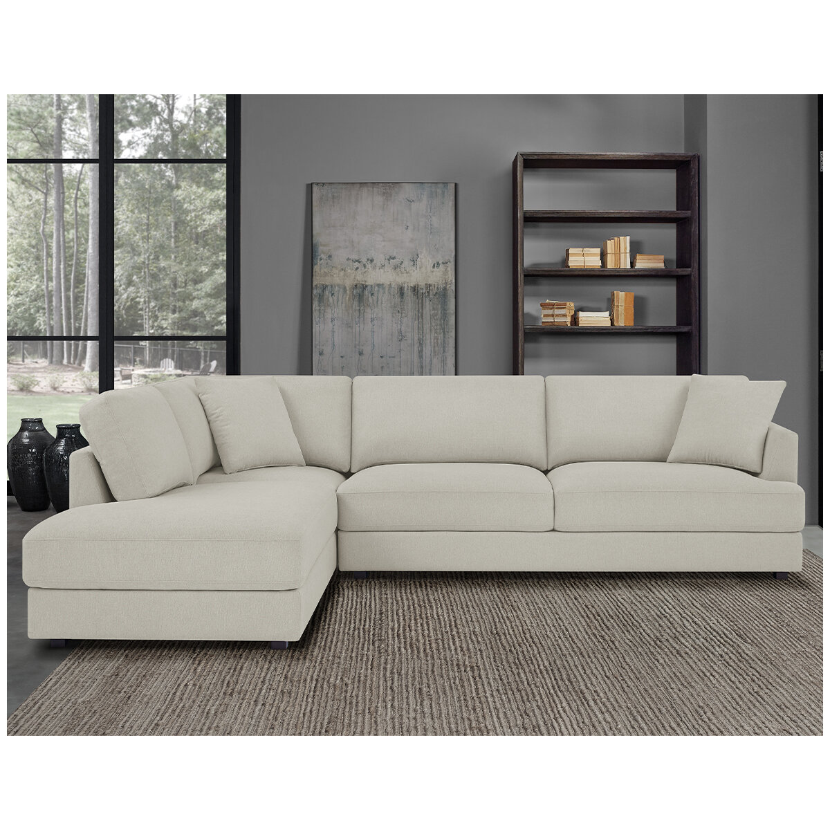 Thomasville 2 Piece Fabric Sectional