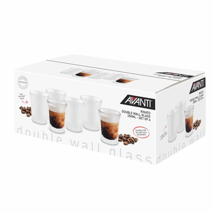 Avanti Double Wall Drink Glass 6 x 250ml Avanti Double Wall Drink Glass 6 x 250ml