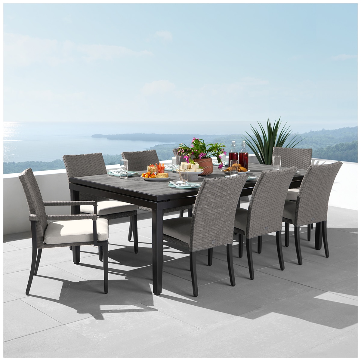 Vistano Collection 9 Piece Dining Set Grey