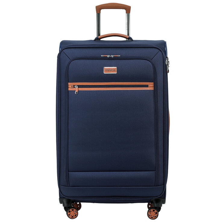Tosca Park Avenue 3 Piece Luggage Set Navy Tan