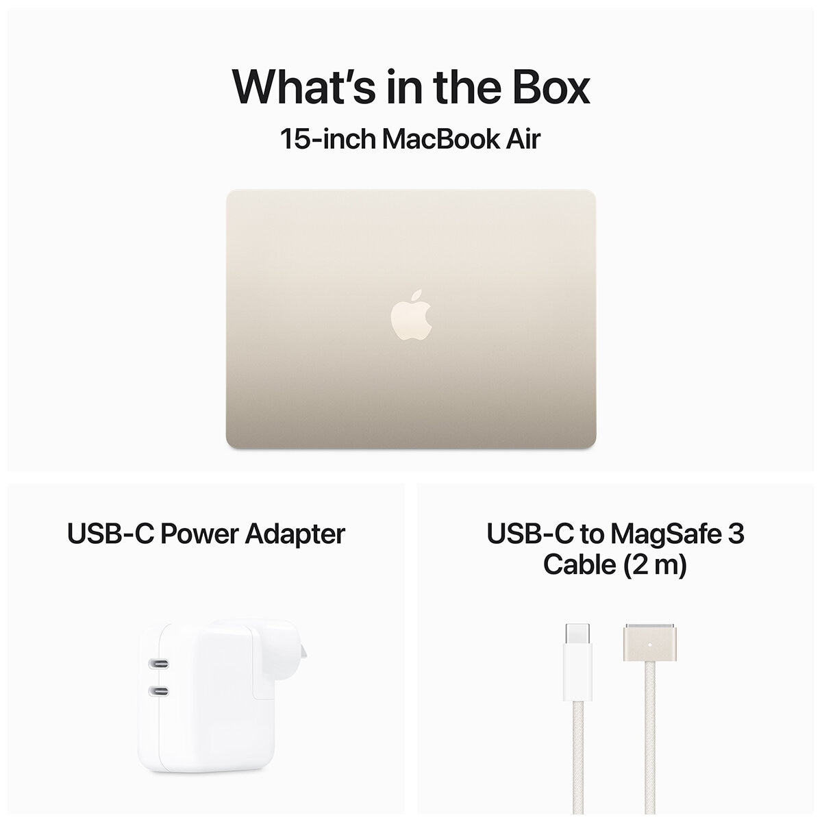 MacBook Air 15 Inch with M3 Chip 16GB 512GB SSD Starlight