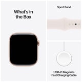 Apple Watch Series 10 GPS 46mm Rose Gold Aluminium Case with Light Blush Sport Band S/M