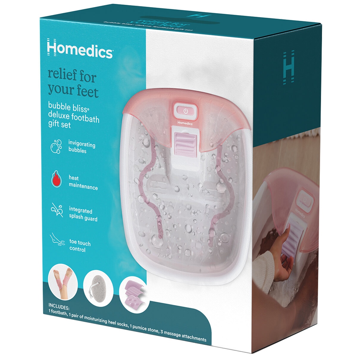 Homedics Bubble Bliss Deluxe Foot Spa Gift Set FB-54-AU