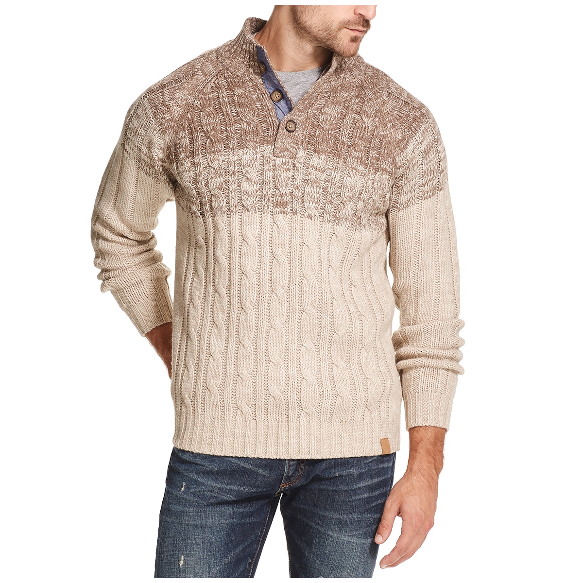 Weatherproof Sweater - Beige Marl